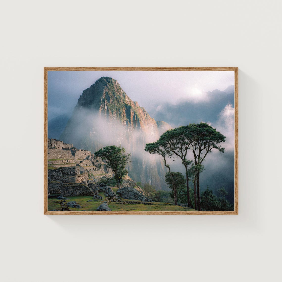 Machu Picchu Misty Mountain Peru Ancient Ruins Sunrise Photo Poster