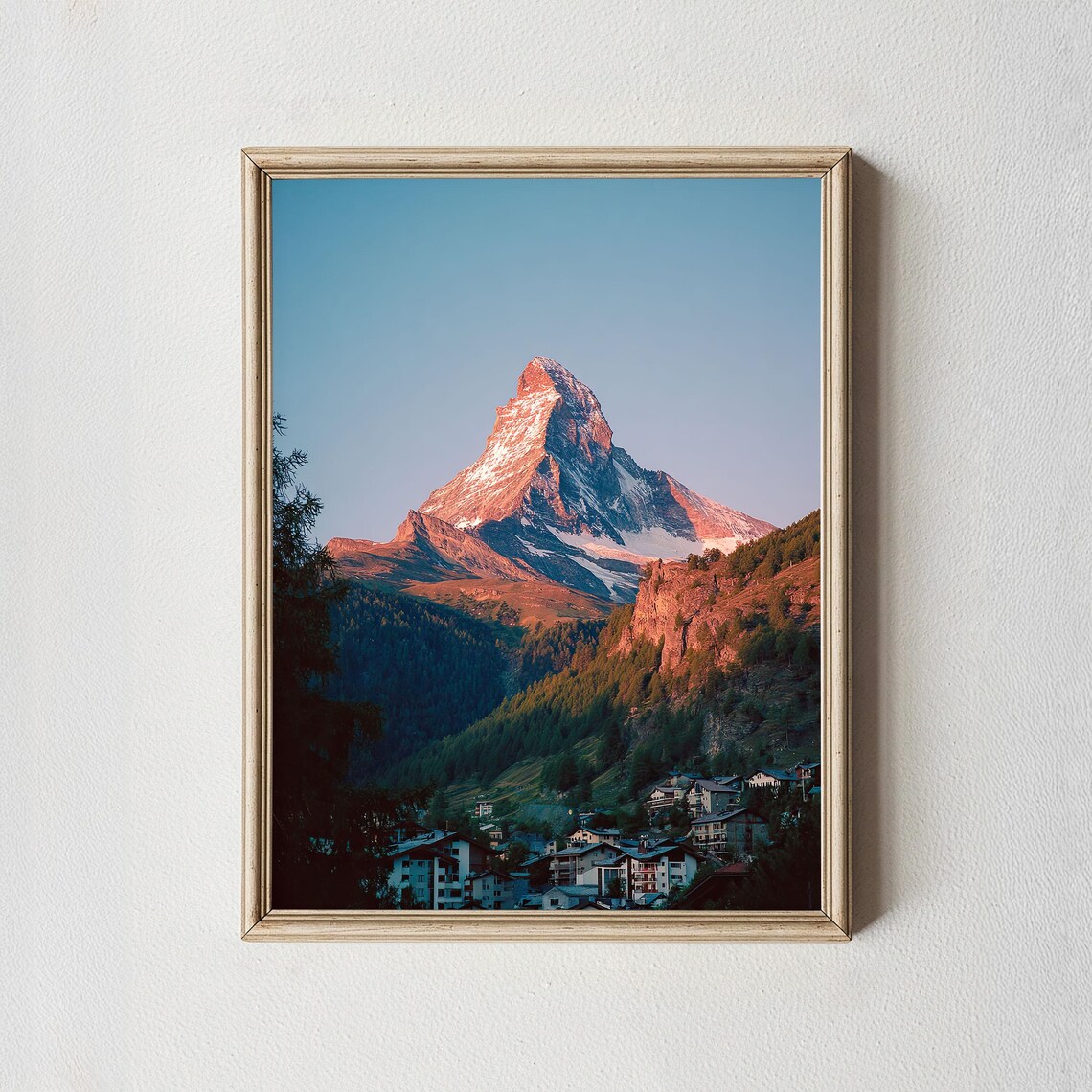 Matterhorn Alpenglow Pink Peak Swiss Alps Sunset Mountain Poster