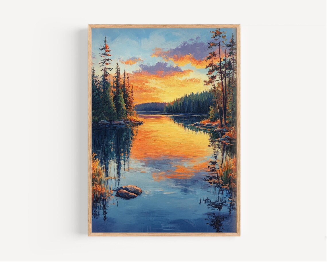 Algonquin Provincial Park Travel Poster, Ontario Canada