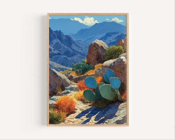 New Mexico Desert Watercolor Art Print