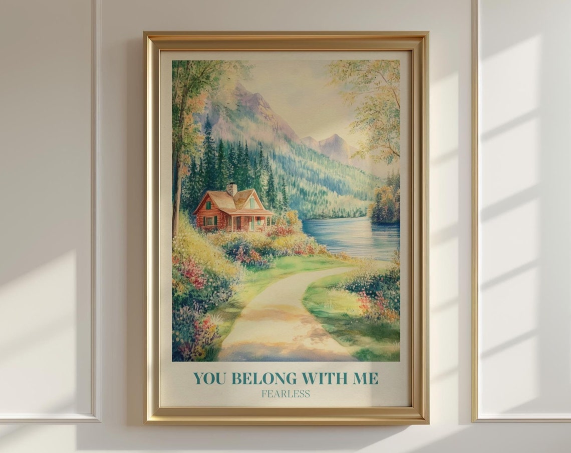 Taylor Swift You Belong With Me Fearless Lakeside Cabin Poster