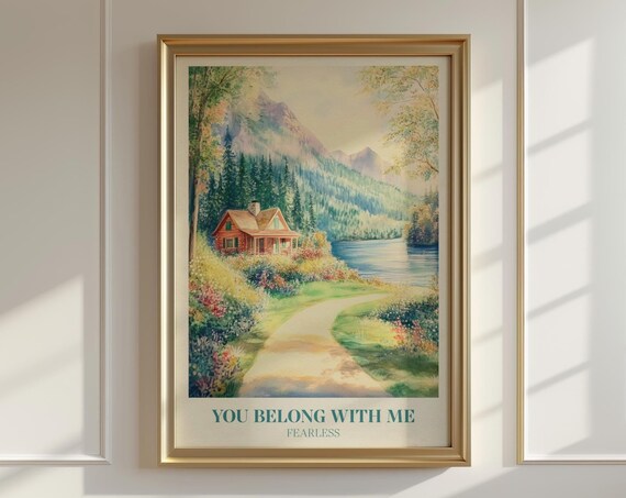 Taylor Swift You Belong With Me Fearless Lakeside Cabin Poster
