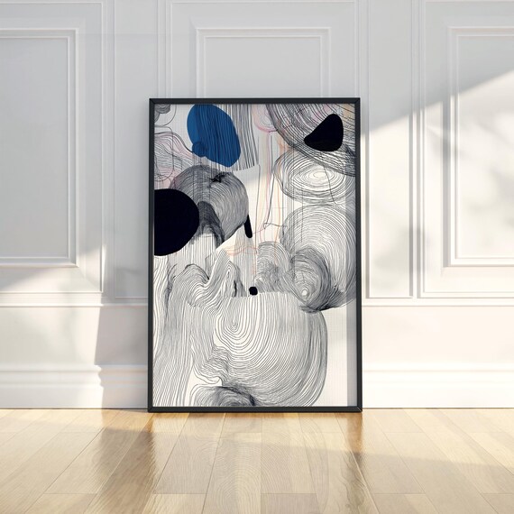Abstract Minimalist Line Art Color Pattern Sketch Painting Trendy Poster Wall Print Modern Home Decor Gift