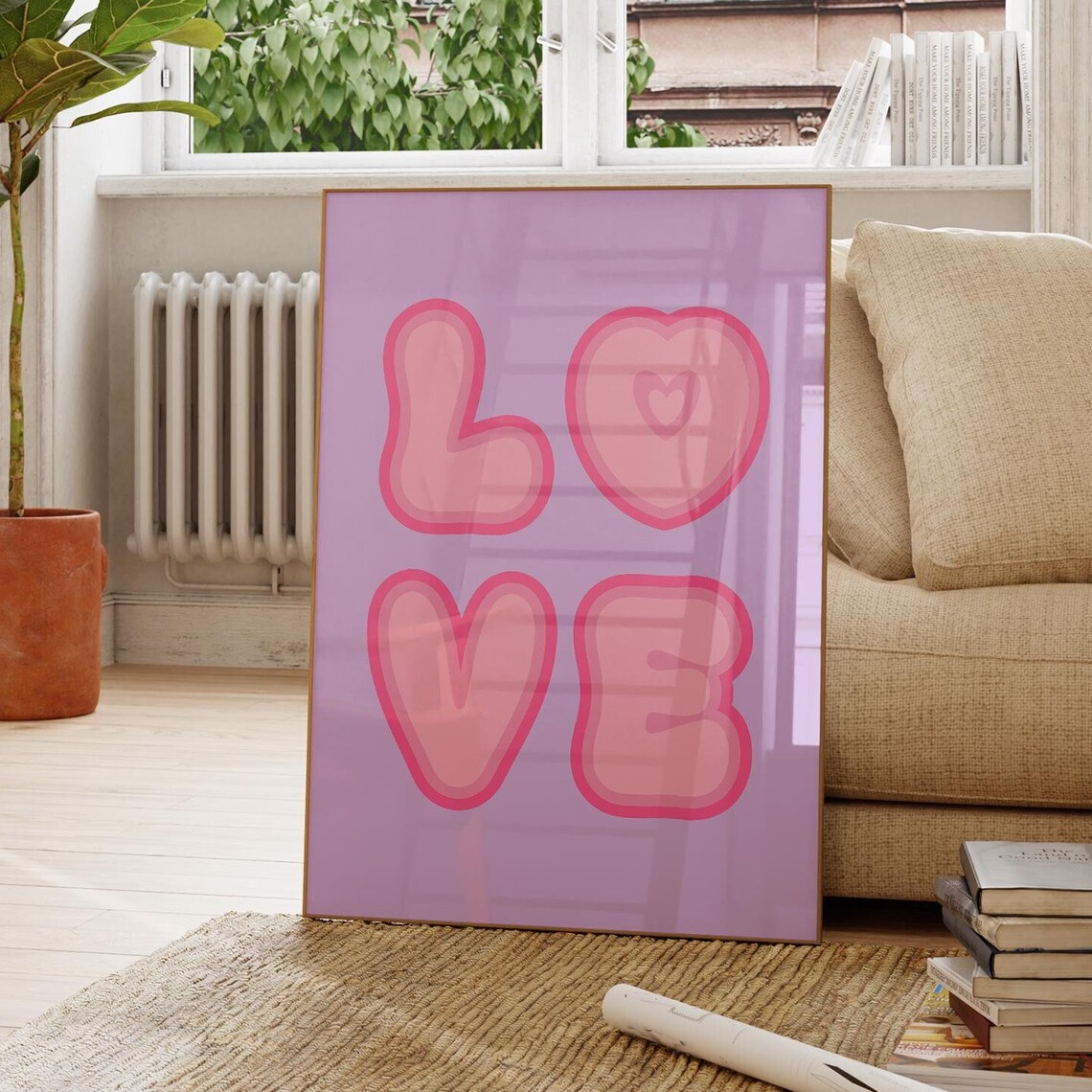 Love Trendy Valentine Minimalist Art Print