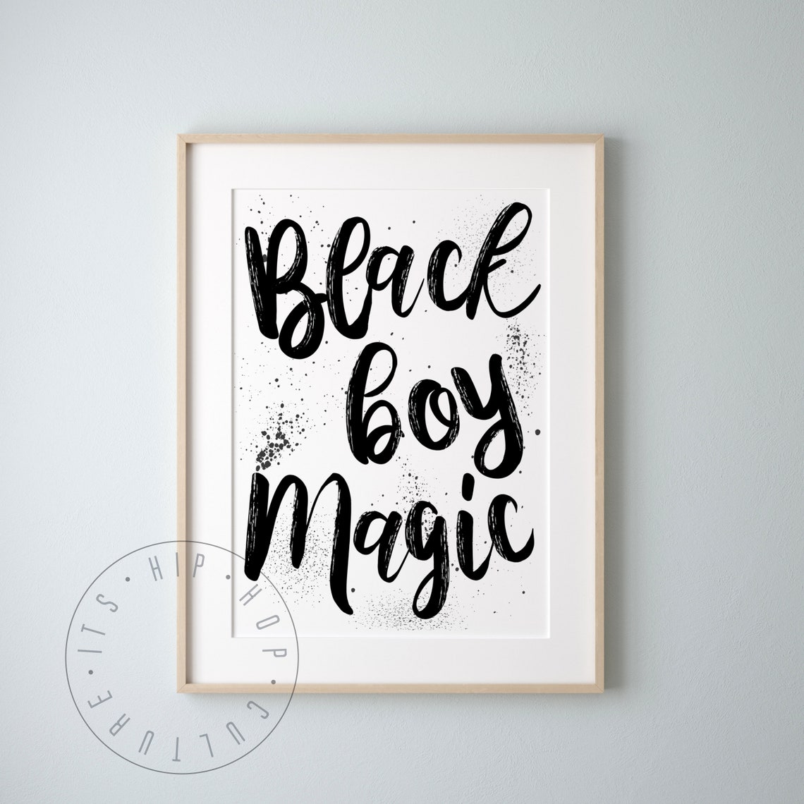 Black Boy Magic Brush Script Inspirational Black Culture Art Poster - Image 6