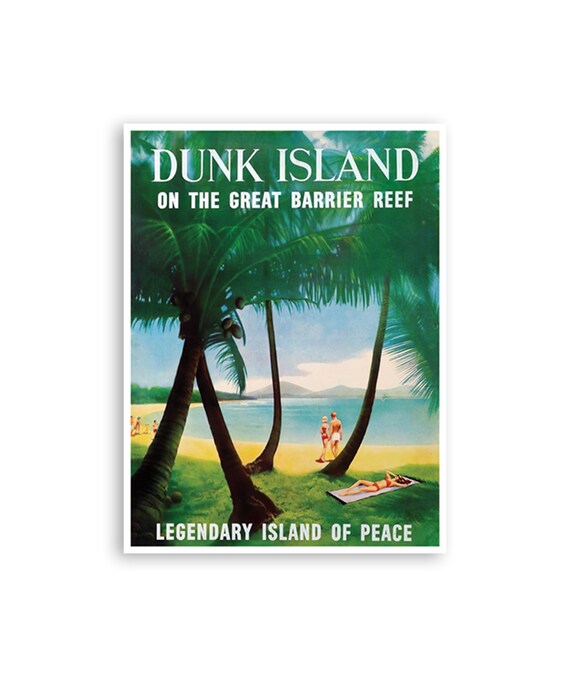 Dunk Island Art Australia Travel Poster Australian Print Home Wall Decor Xr4270