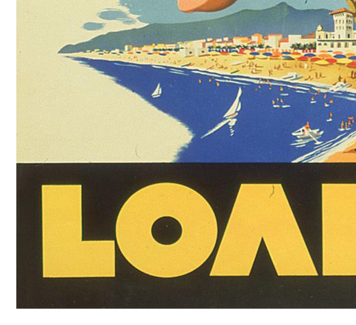 Loano Riviera delle Palme Vintage Italian Beach Travel Poster - Image 2