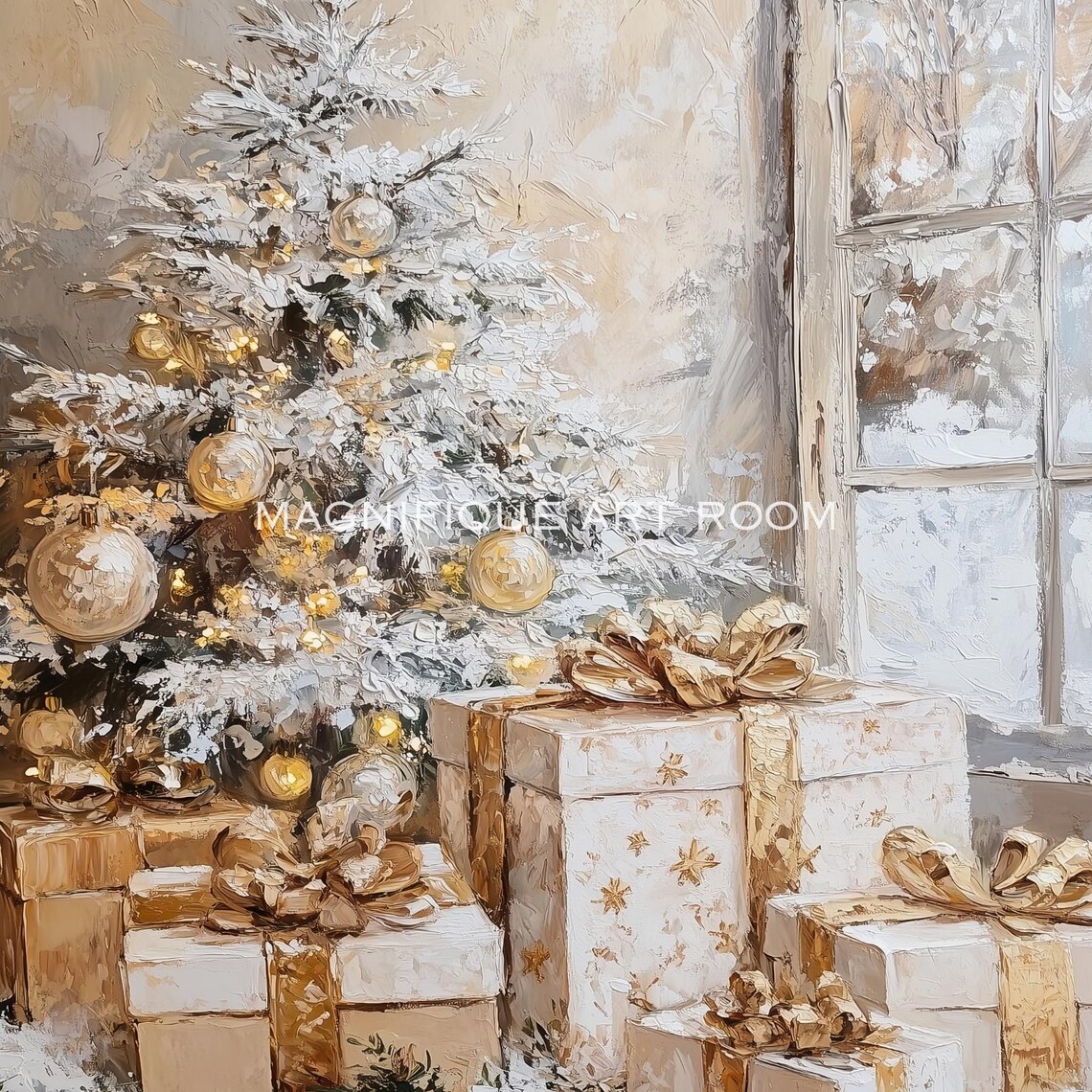 Vintage Christmas Tree Art Print, Holiday Decor - Image 2