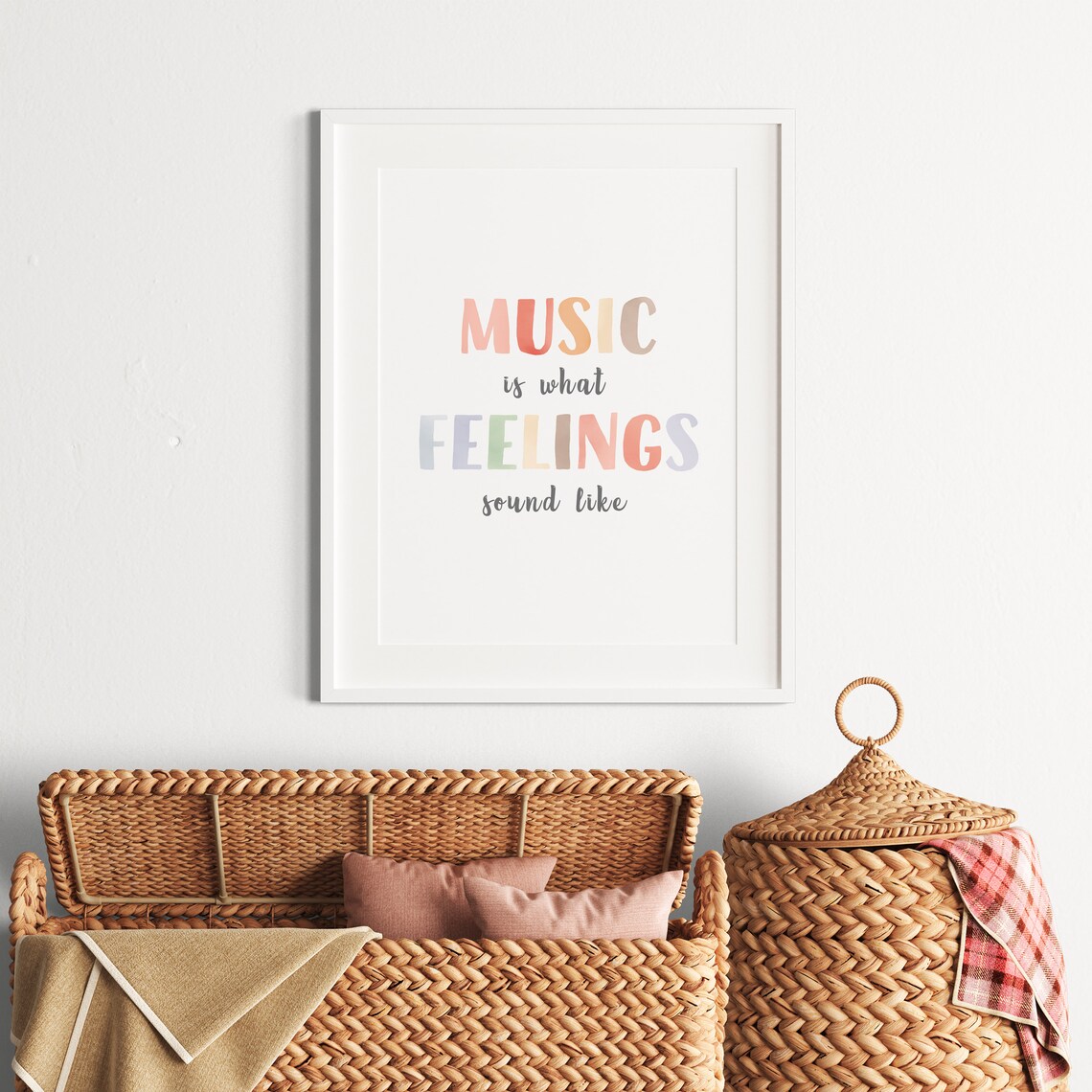 Music Is What Feelings Sound Like Quote Classroom Wall Poster - Image 3