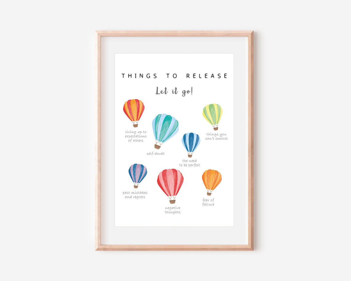Things To Let Go Of Coping Skills Poster