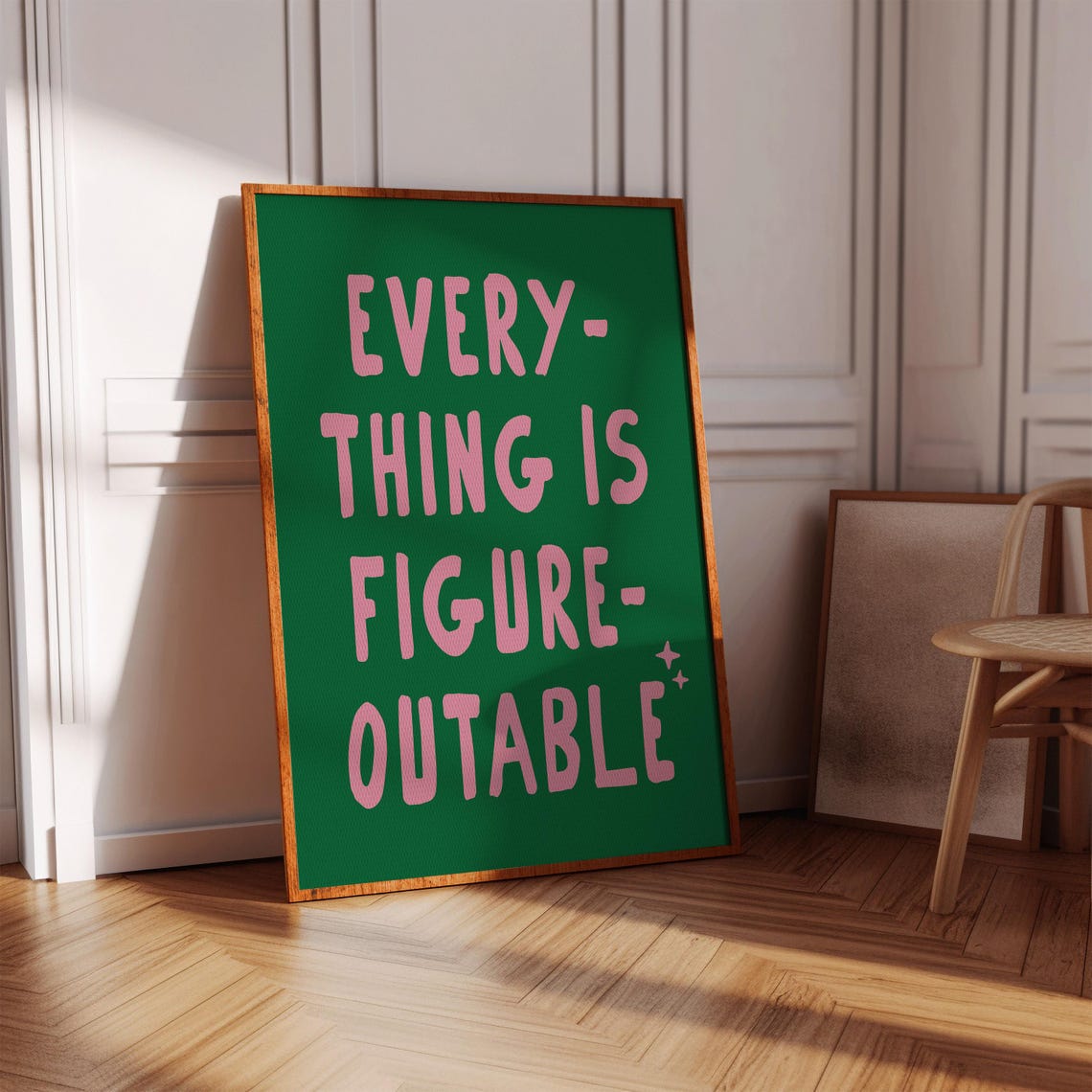 Everything Is Figureoutable Motivational Quote Decor Wall Art