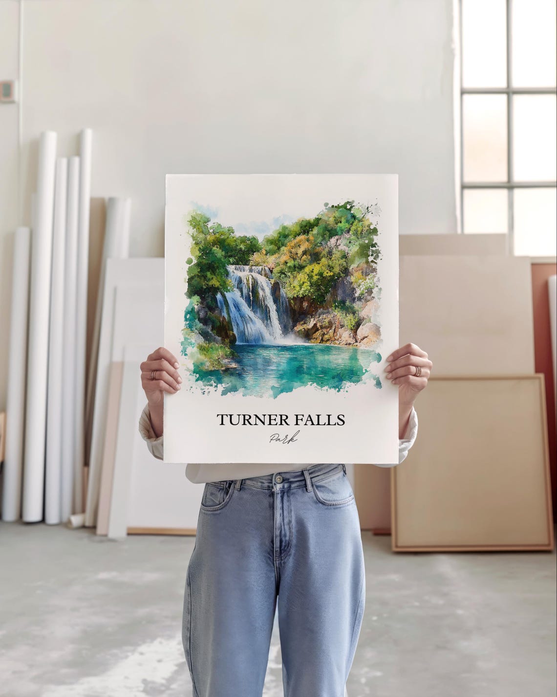 Turner Falls Park Oklahoma Stunning Cascading Waterfall Art Poster - Image 4