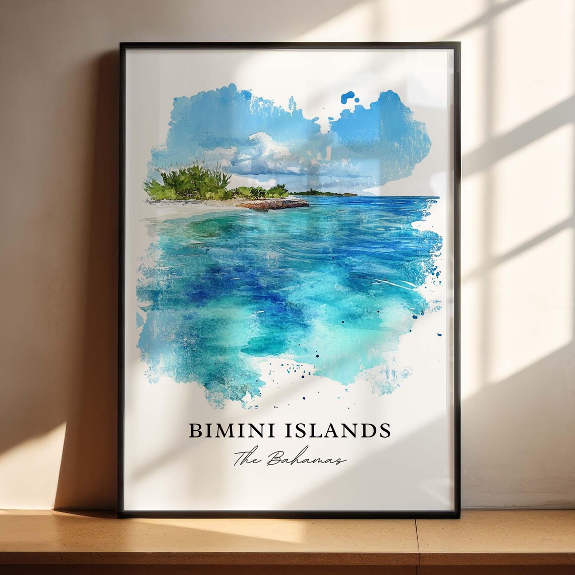 Bimini Islands Watercolor Travel Poster Art Print