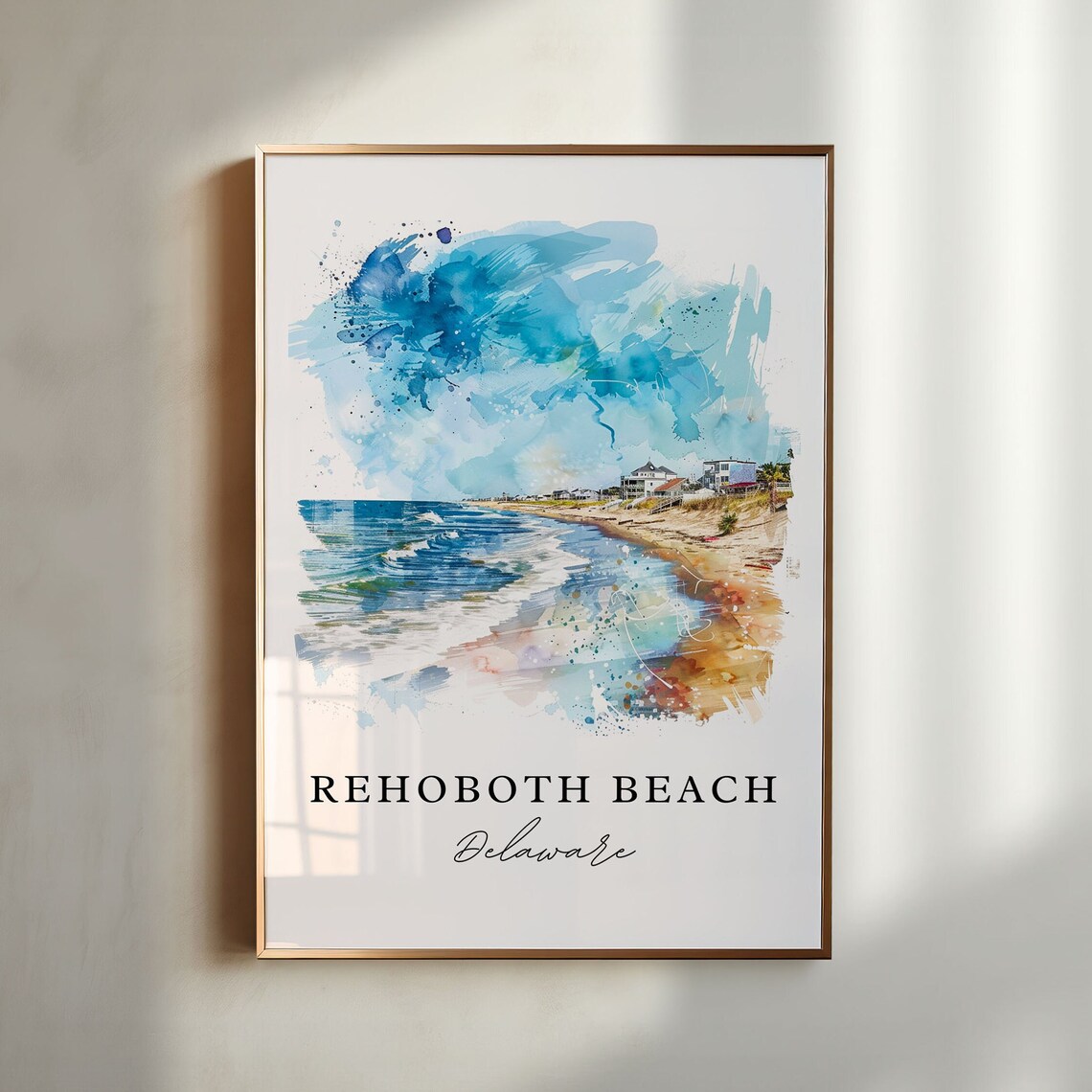 Rehoboth Beach Travel Poster, Delaware Wall Art