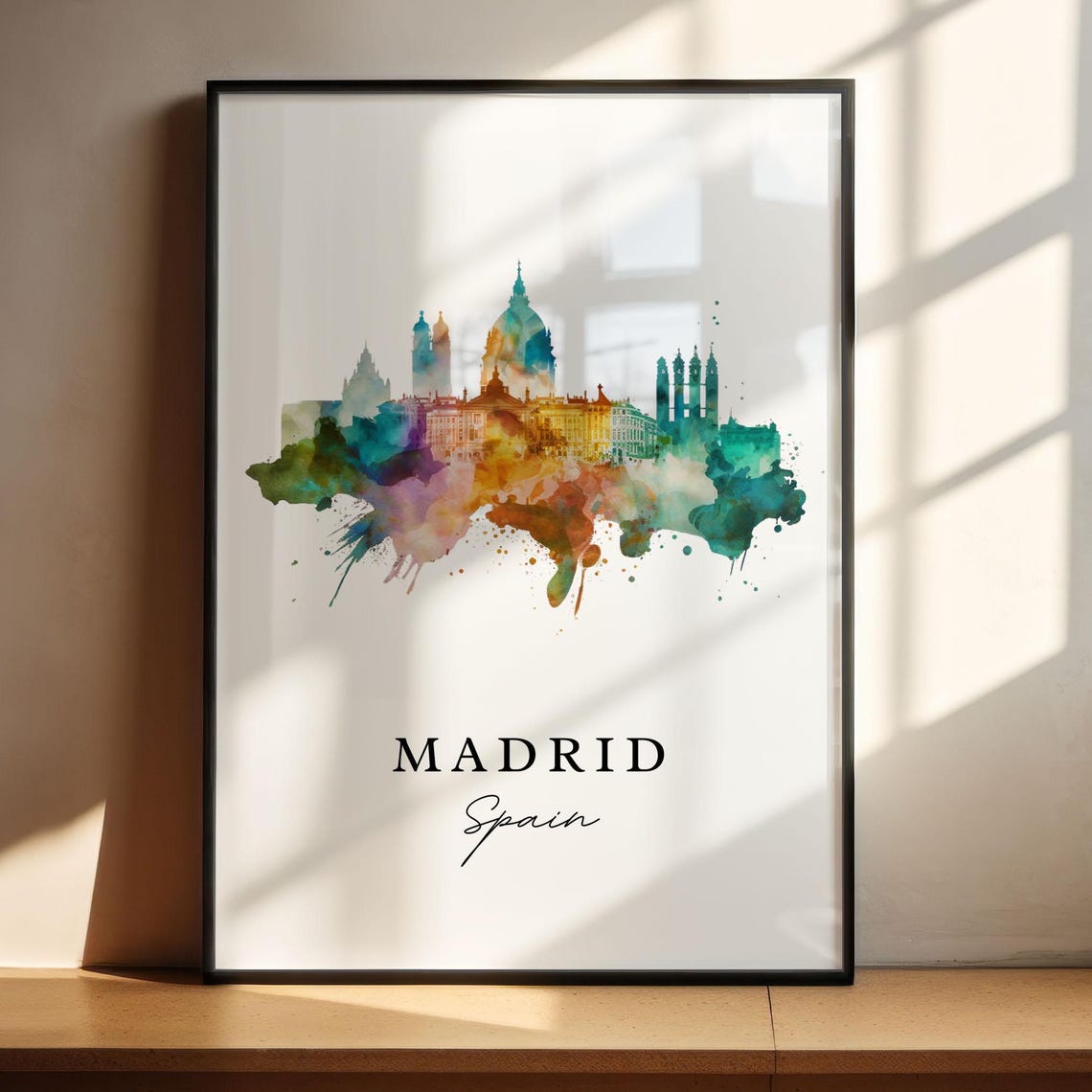 Madrid, Spain Skyline Travel Poster Art Print - Image 5