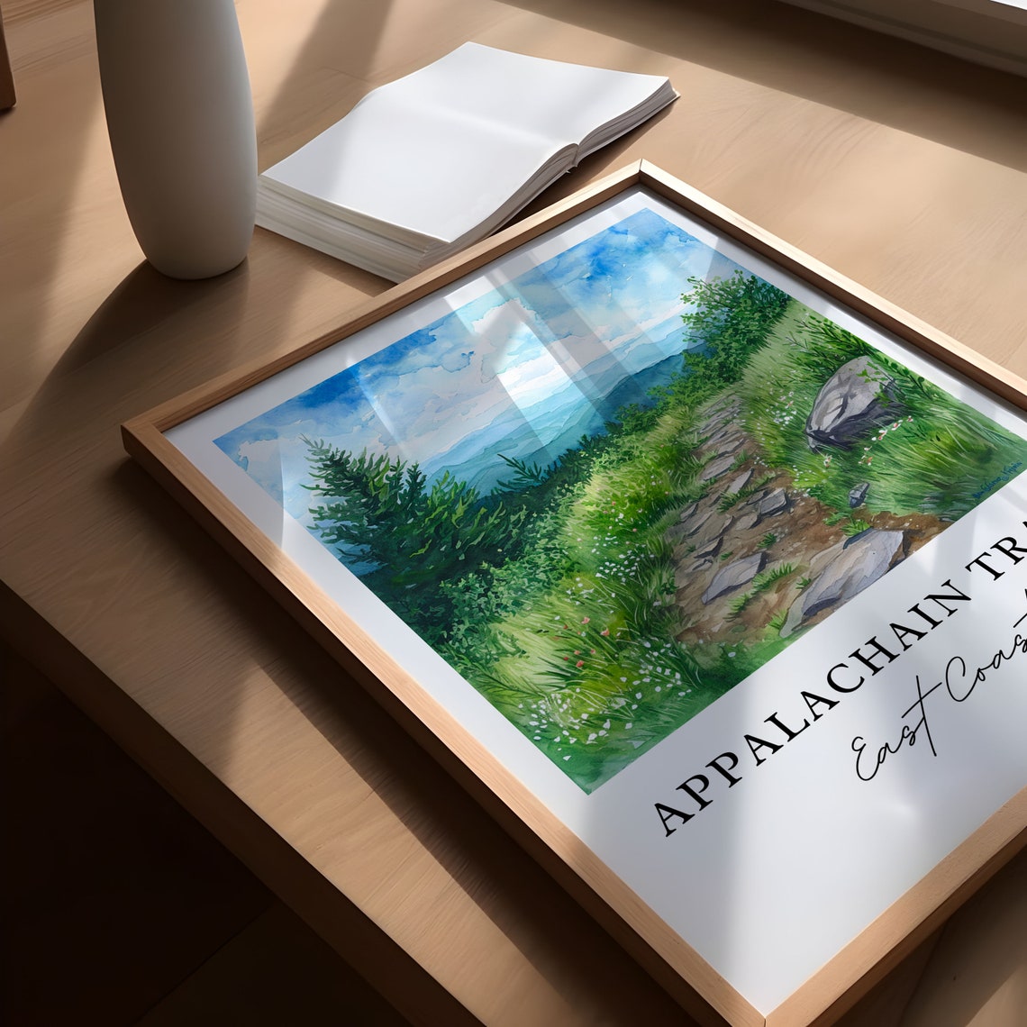 Appalachian Trail East Coast Hiking Path Watercolor Hiker Poster - Image 5