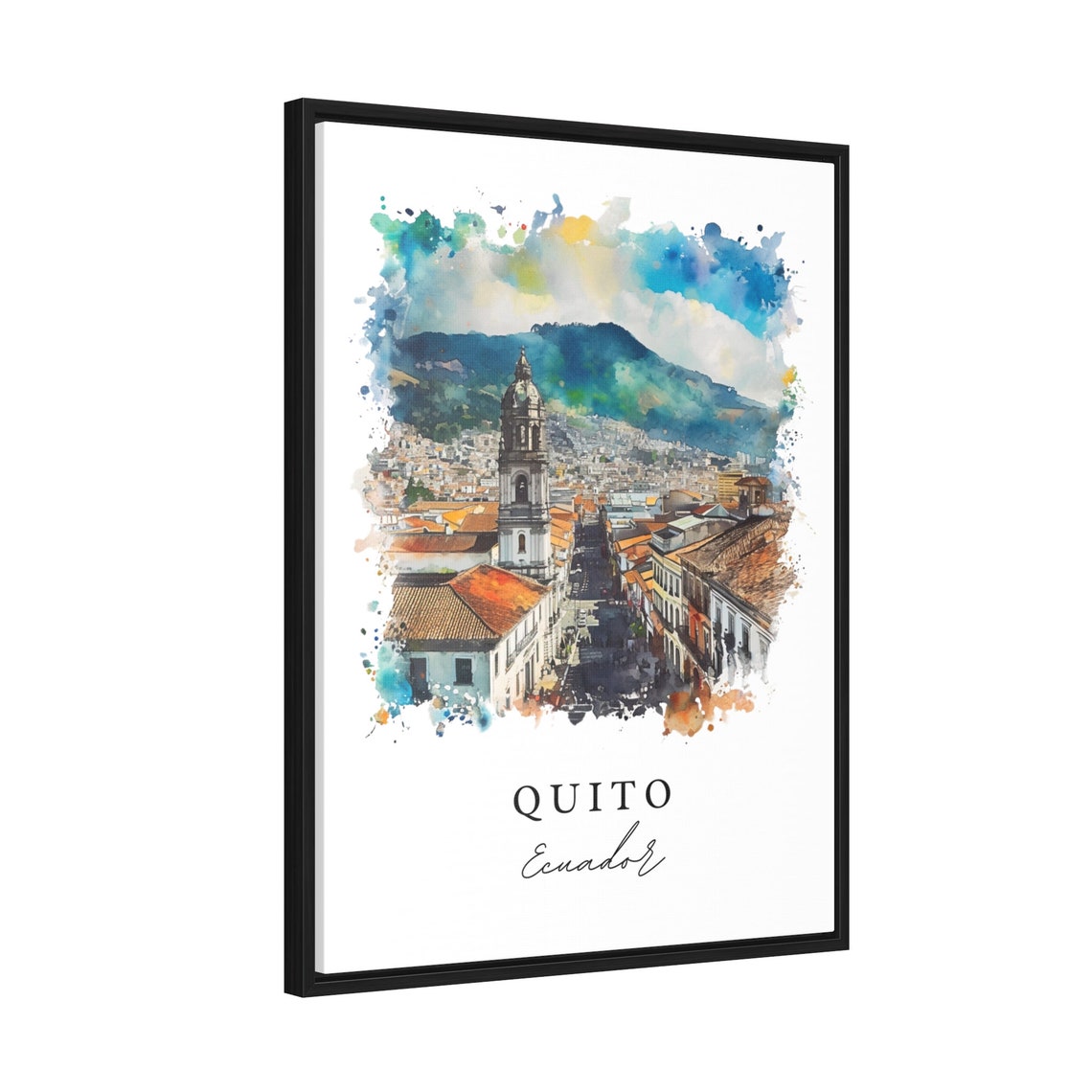 Quito Ecuador Wall Art Print Wedding Gift Birthday Present Custom Text Perfect - Image 2