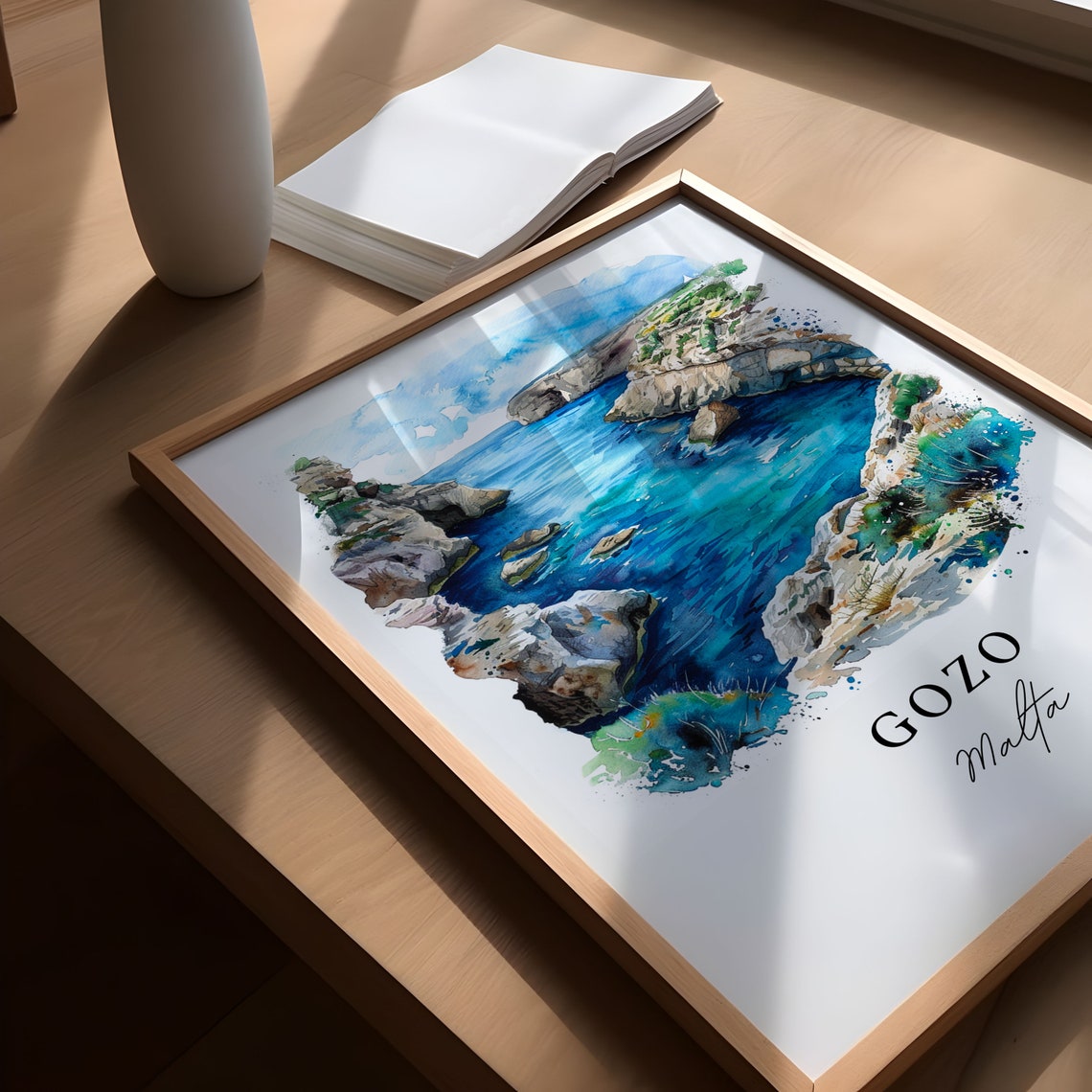 Gozo Malta Travel Poster, Housewarming Art Print - Image 5