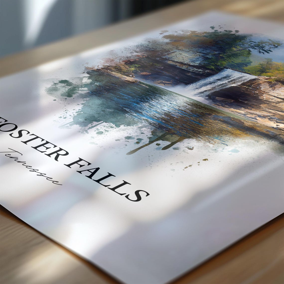 Foster Falls Tennessee Sequatchie Valley Cliff Waterfall Poster - Image 6