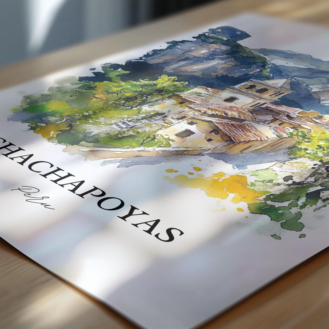 Chachapoyas Wall Art Northern Peru Print Watercolor Gift Travel Poster Housewarming - Image 6