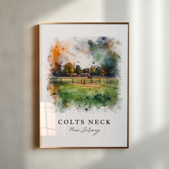 Colts Neck Nj Art Central Nj Print New Jersey Wall Art Colts Neck Gift Travel Print Travel Poster Travel Gift Housewarming Gift