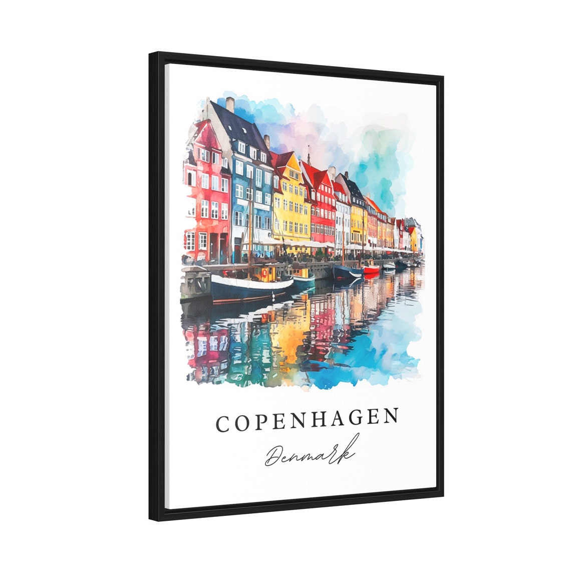 Copenhagen Travel Poster, Denmark Custom Text - Image 2