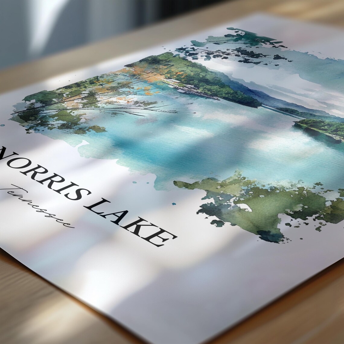 Norris Lake Tennessee Lush Green Hills Blue Water Valley Poster - Image 6