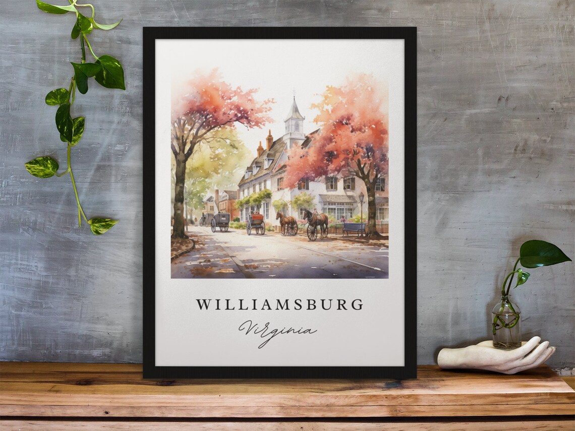 Williamsburg Traditional Travel Poster, Virginia