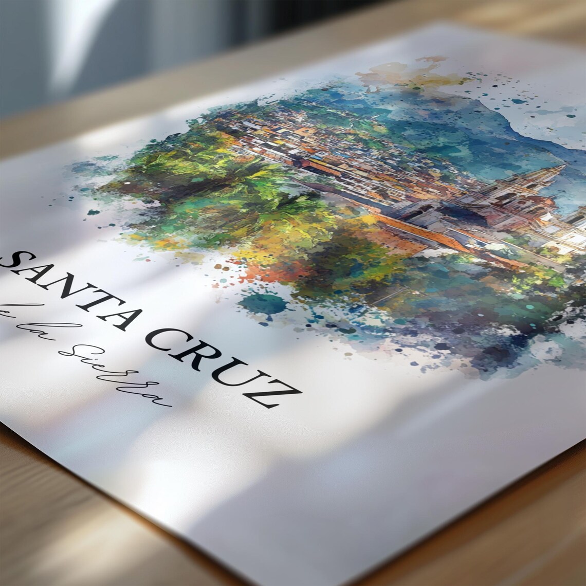 Santa Cruz De La Sierra Watercolor Cathedral City Travel Poster - Image 6