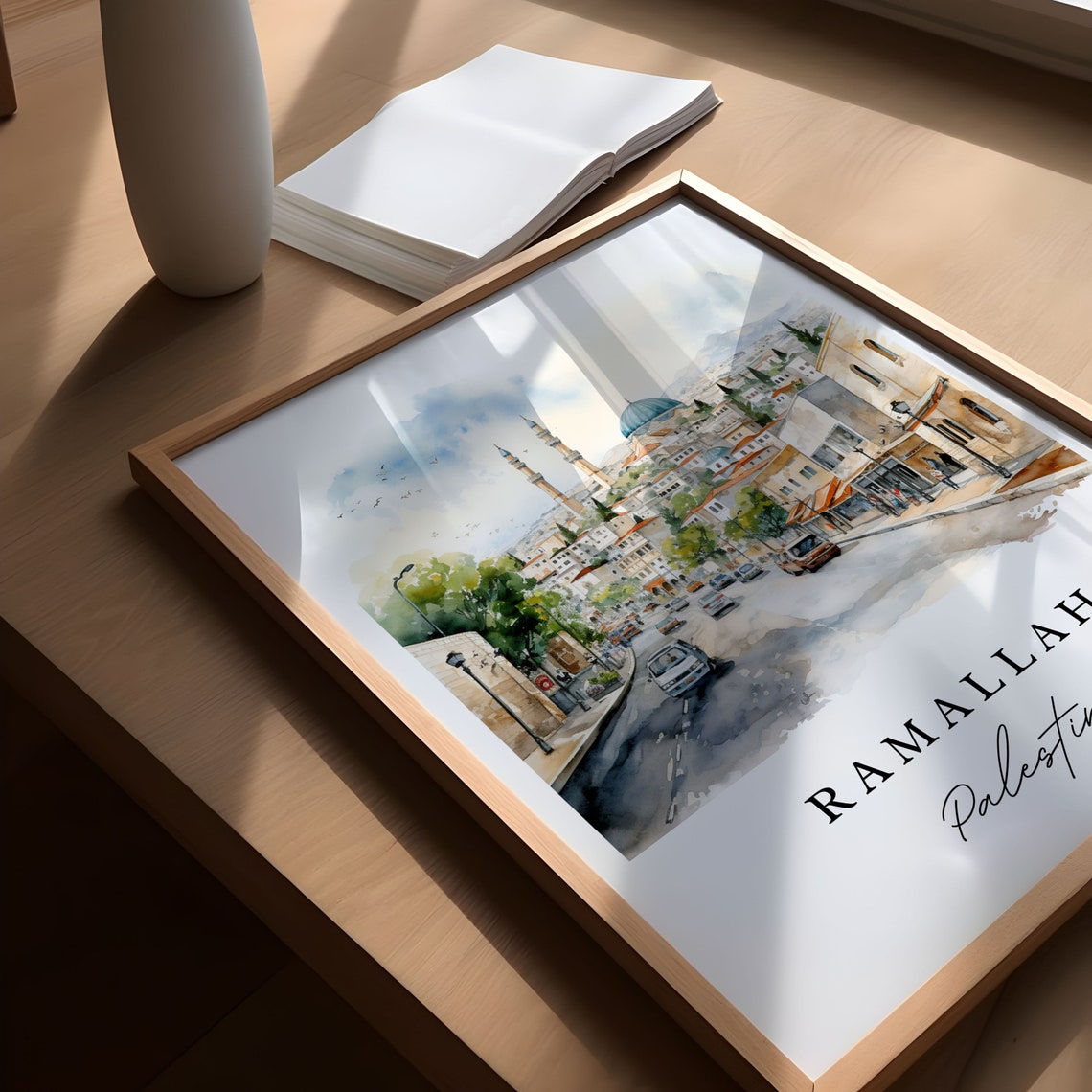 Ramallah Traditional Wall Art Poster, Custom Text - Image 5