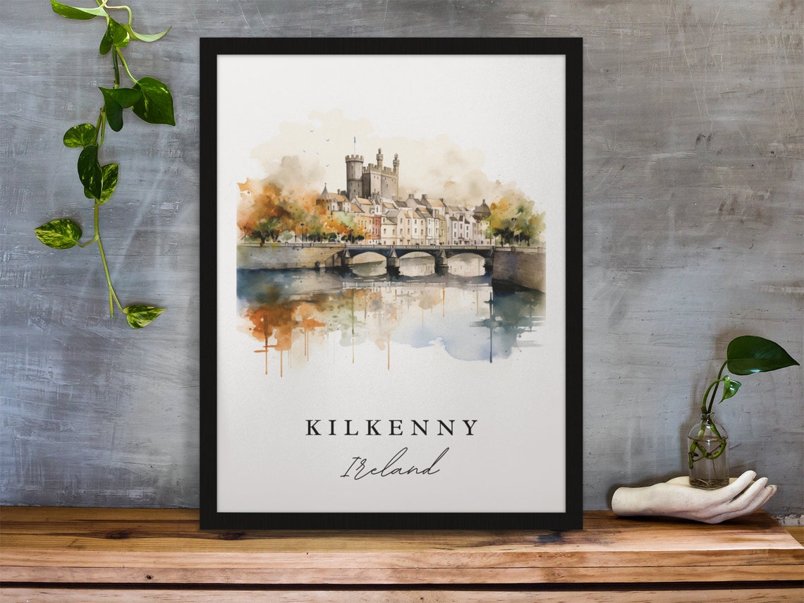 Kilkenny Ireland Travel Poster, Custom Text - Image 3