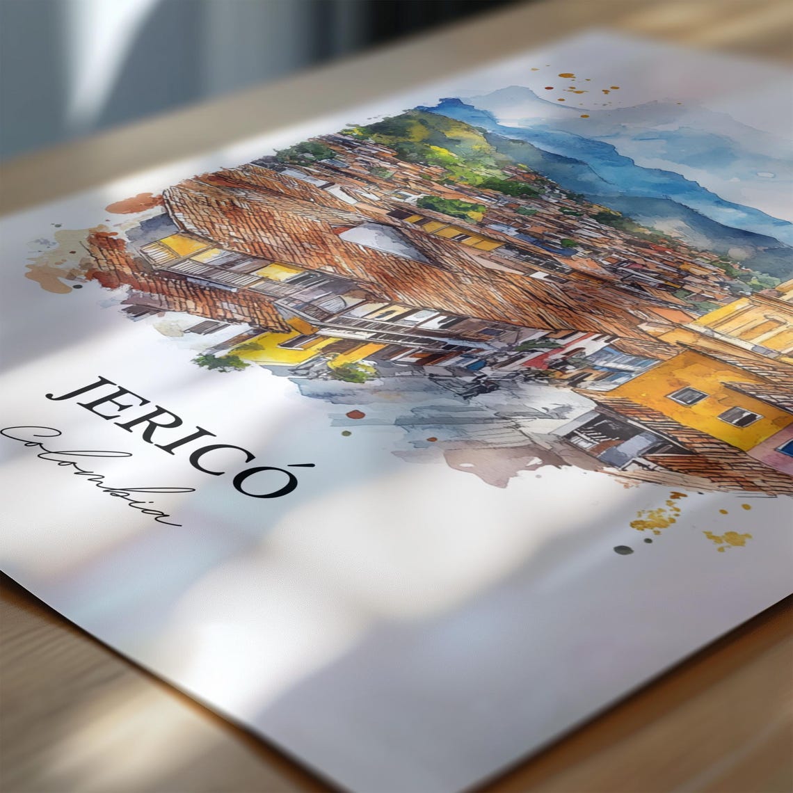 Jeric Colombia Wall Art Antioquia Print Watercolor Gift Travel Poster Housewarming - Image 6