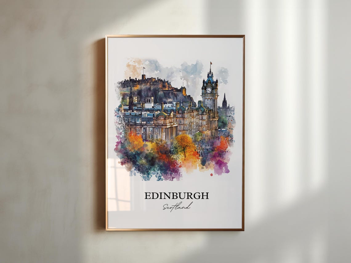 Edinburgh Scotland Housewarming Travel Poster - Image 4