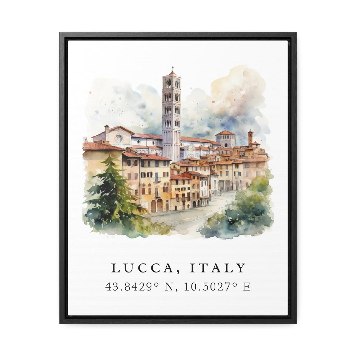 Lucca Traditional Travel Poster, Italy Art Print - Image 2