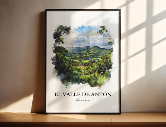 El Valle De Antn Watercolor Travel Poster, Panama