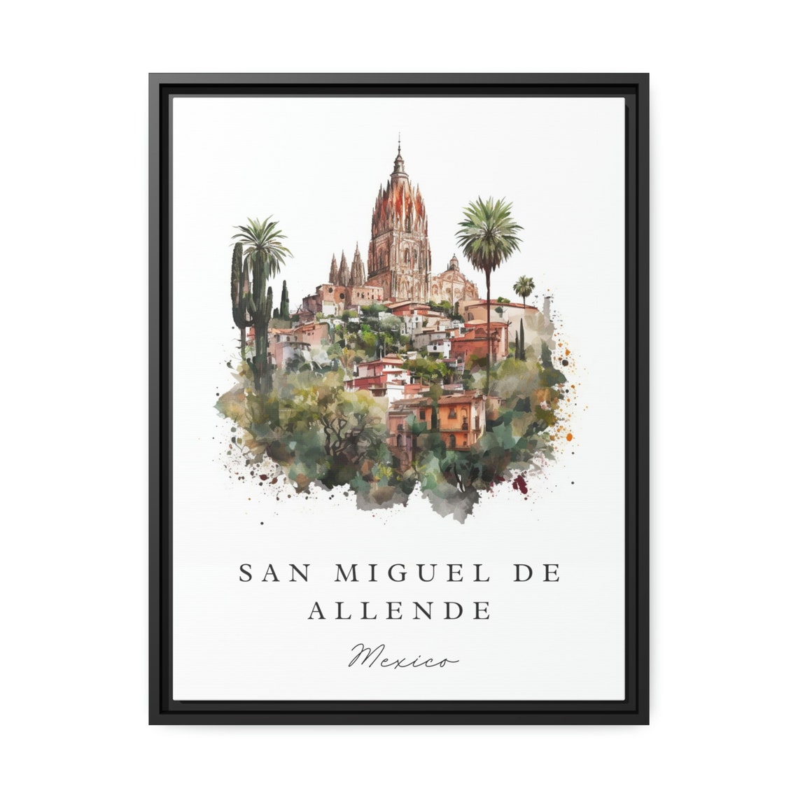 San Miguel De Allende Travel Poster, Custom Text - Image 3