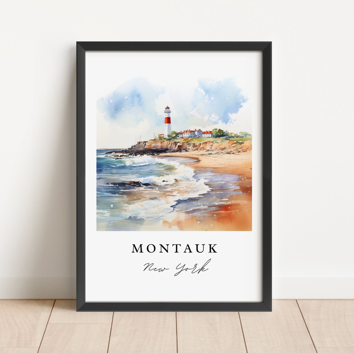 Montauk Li Travel Poster, Long Island NY Art Print