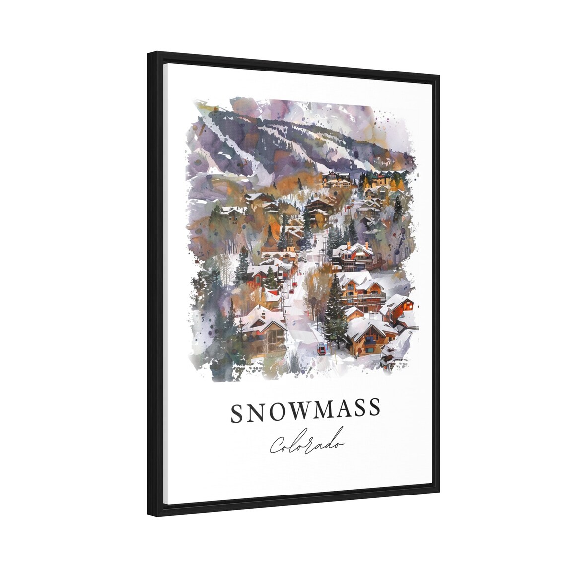 Snowmass Colorado Travel Poster, Watercolor Print - Image 2