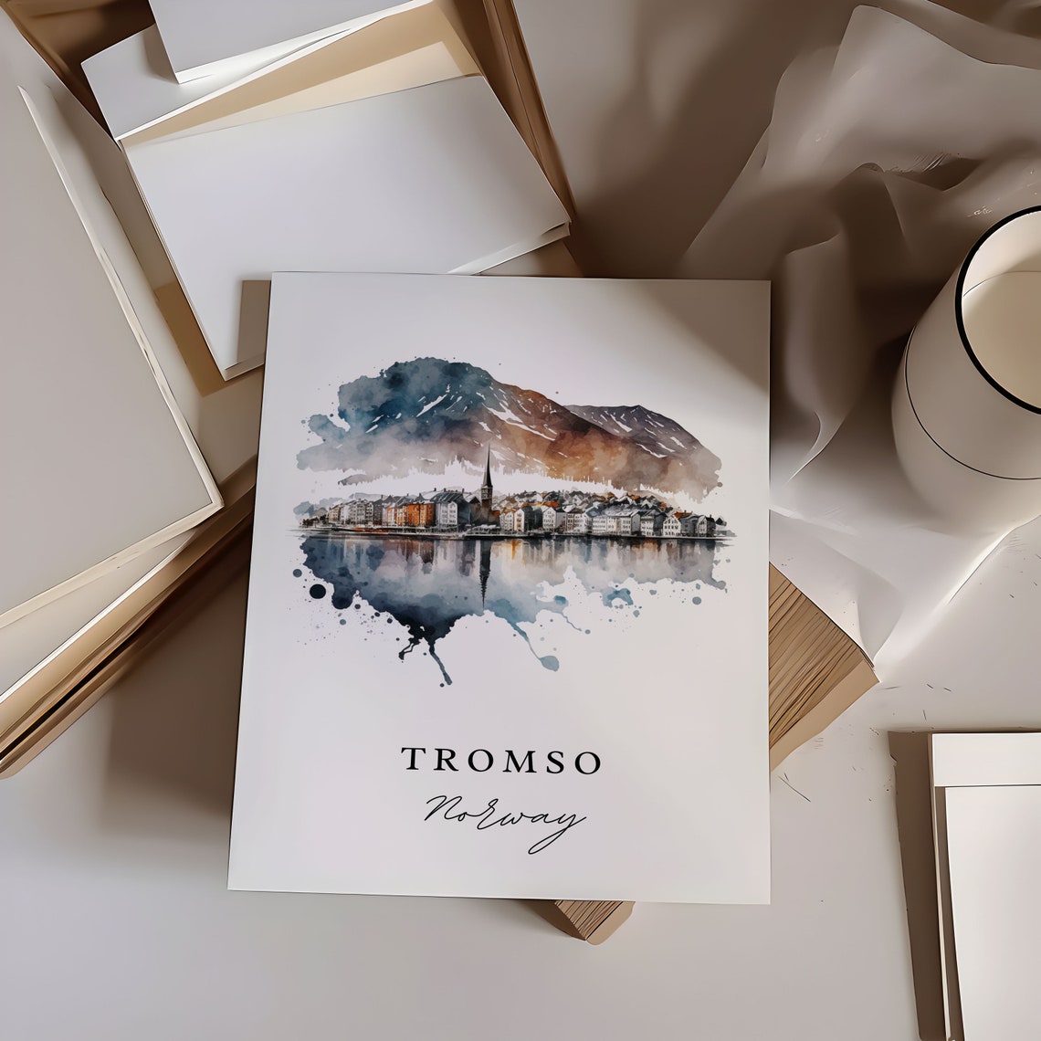 Tromso Norway Travel Poster, Custom Text Personalized - Image 6