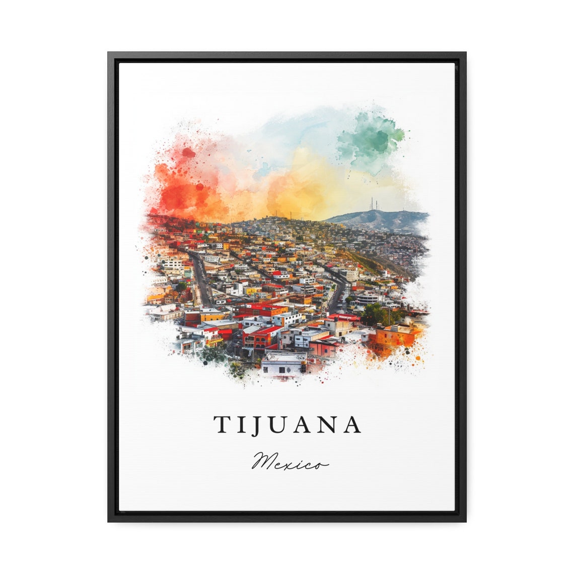 Tijuana Mexico Wall Art Print Wedding Gift Birthday Present Custom Text Perfect - Image 2