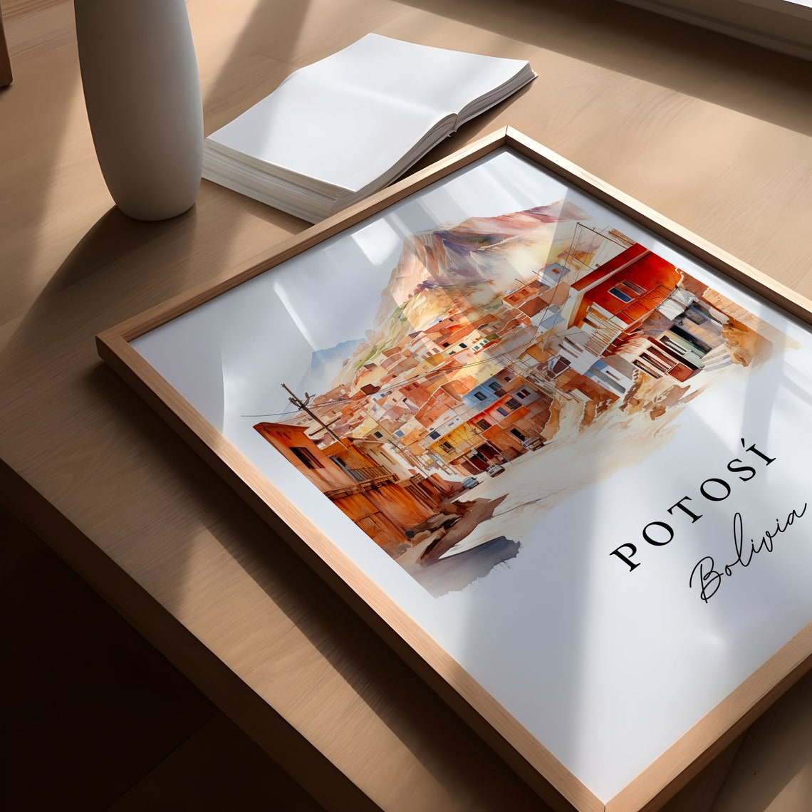 Potosi Wall Art Bolivia Poster Print Gift Birthday Present Custom Text Perfect - Image 5