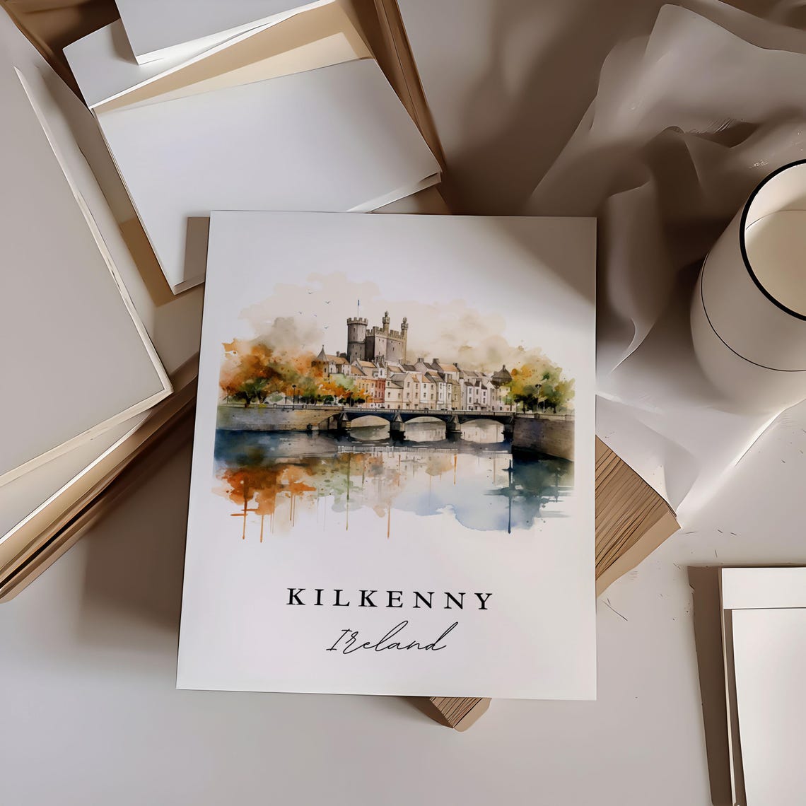 Kilkenny Ireland Travel Poster, Custom Text - Image 6
