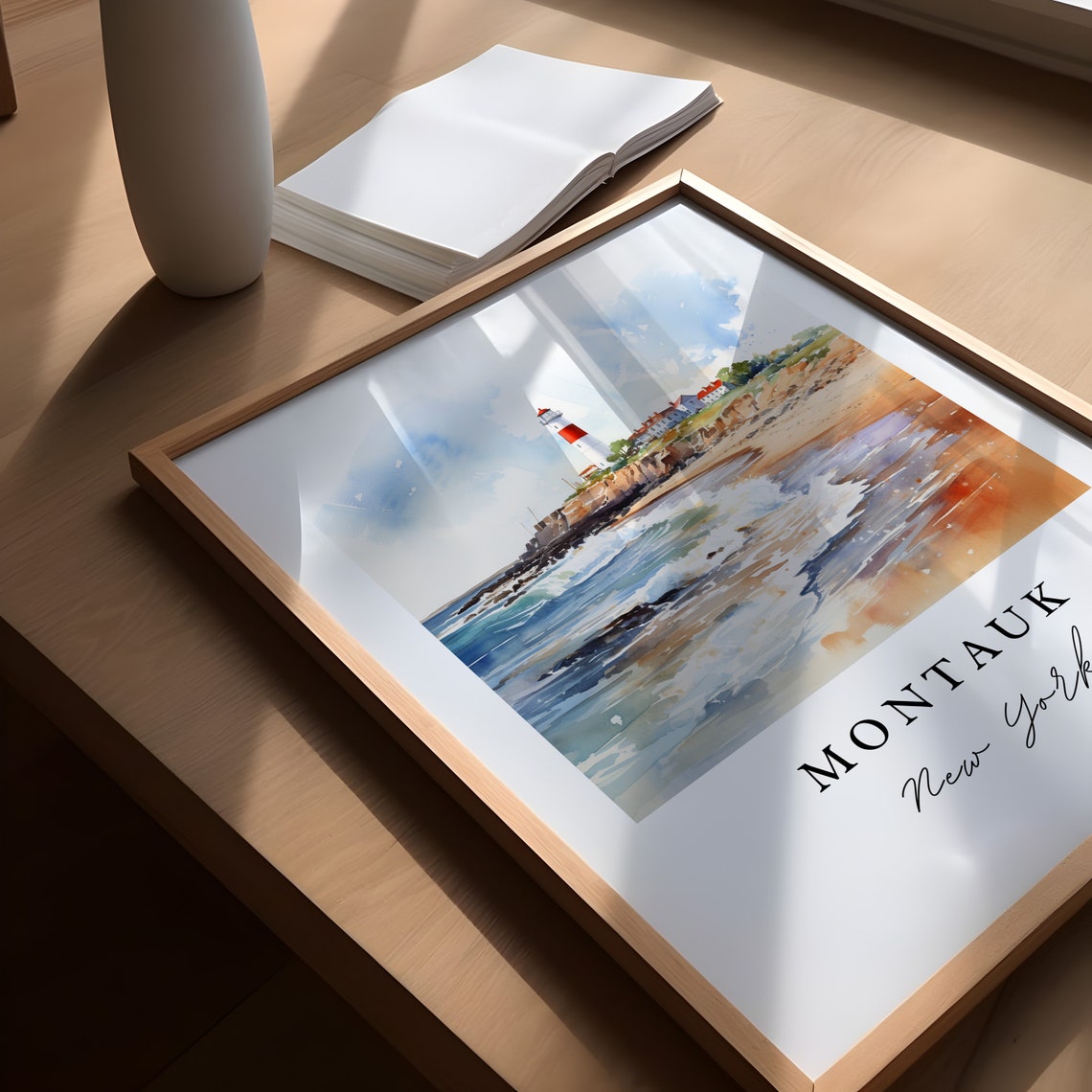 Montauk Li Travel Poster, Long Island NY Art Print - Image 5