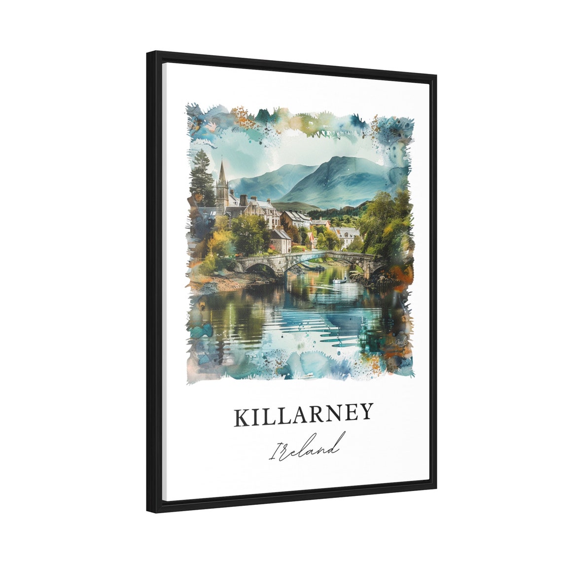 Killarney Ireland Watercolor Travel Poster, Art Print - Image 2