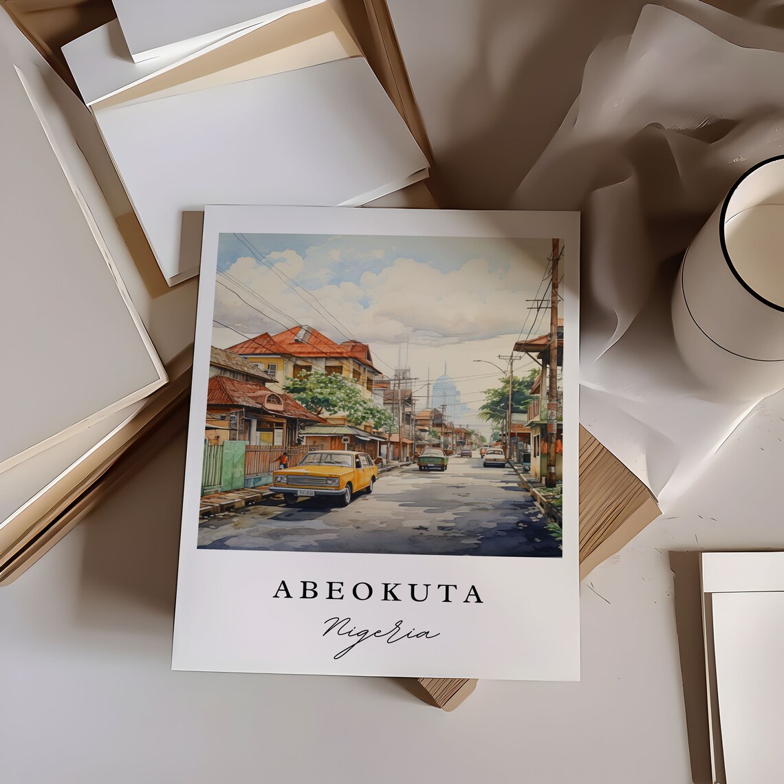 Abeokuta Nigeria Personalized Wall Art Print - Image 7