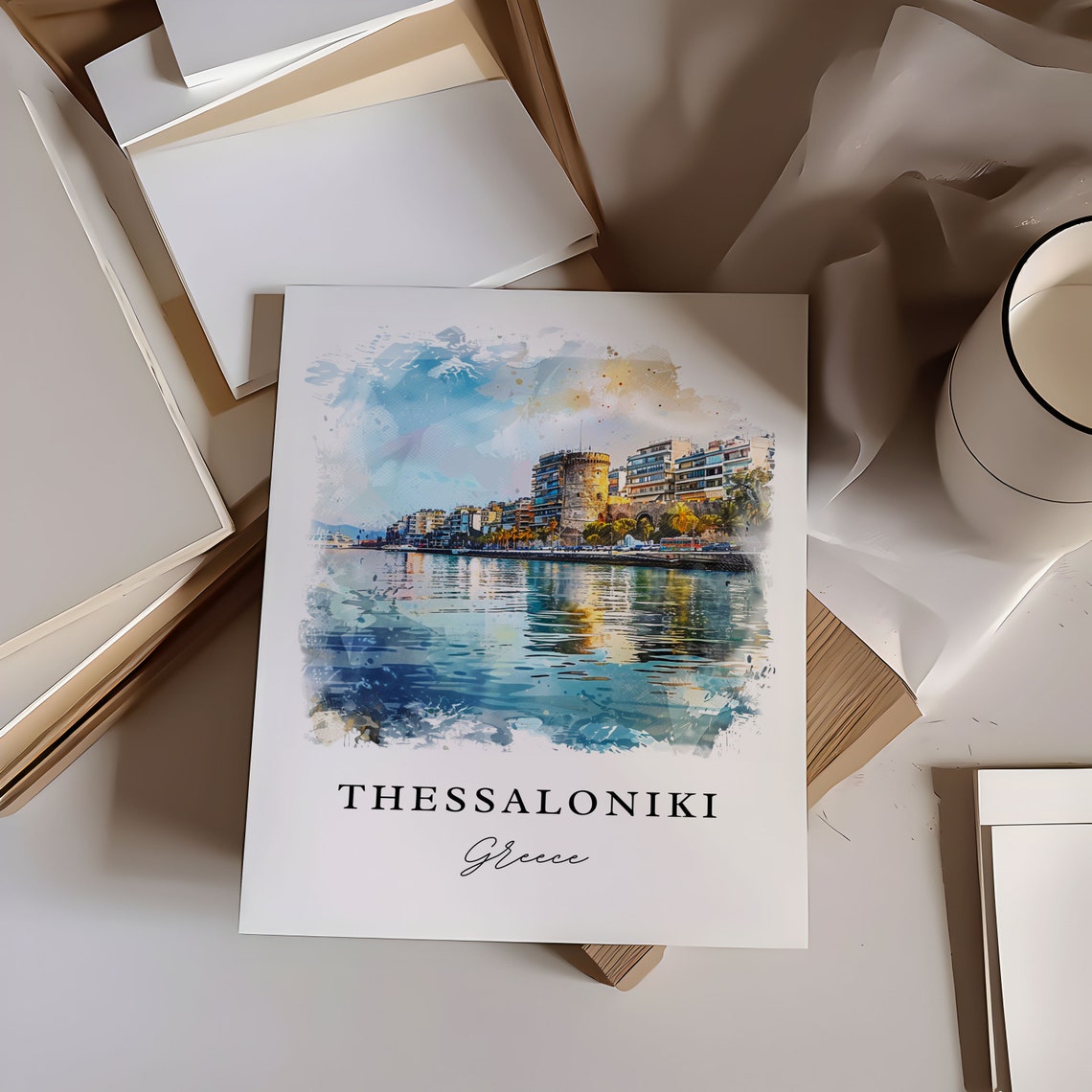 Thessaloniki Greece Travel Poster, Athens Housewarming - Image 6