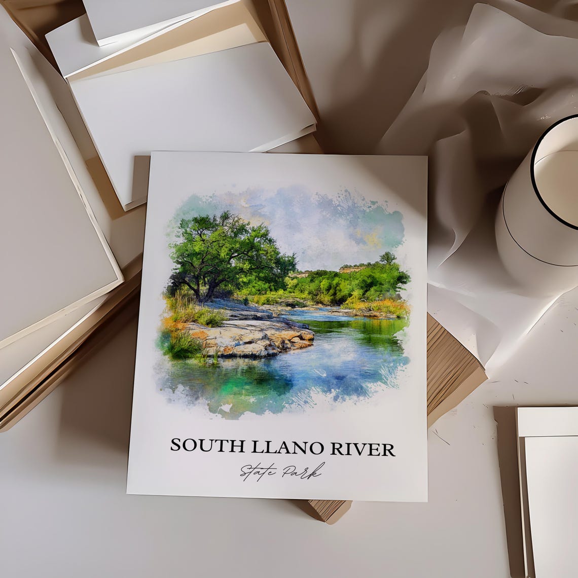 South Llano River State Park Texas Crystal Clear River Water Poster - Image 3