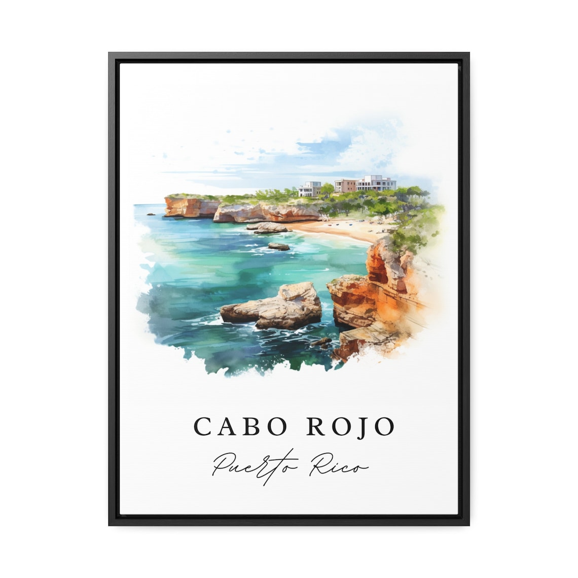 Cabo Rojo Puerto Rico Custom Text Art Print - Image 2