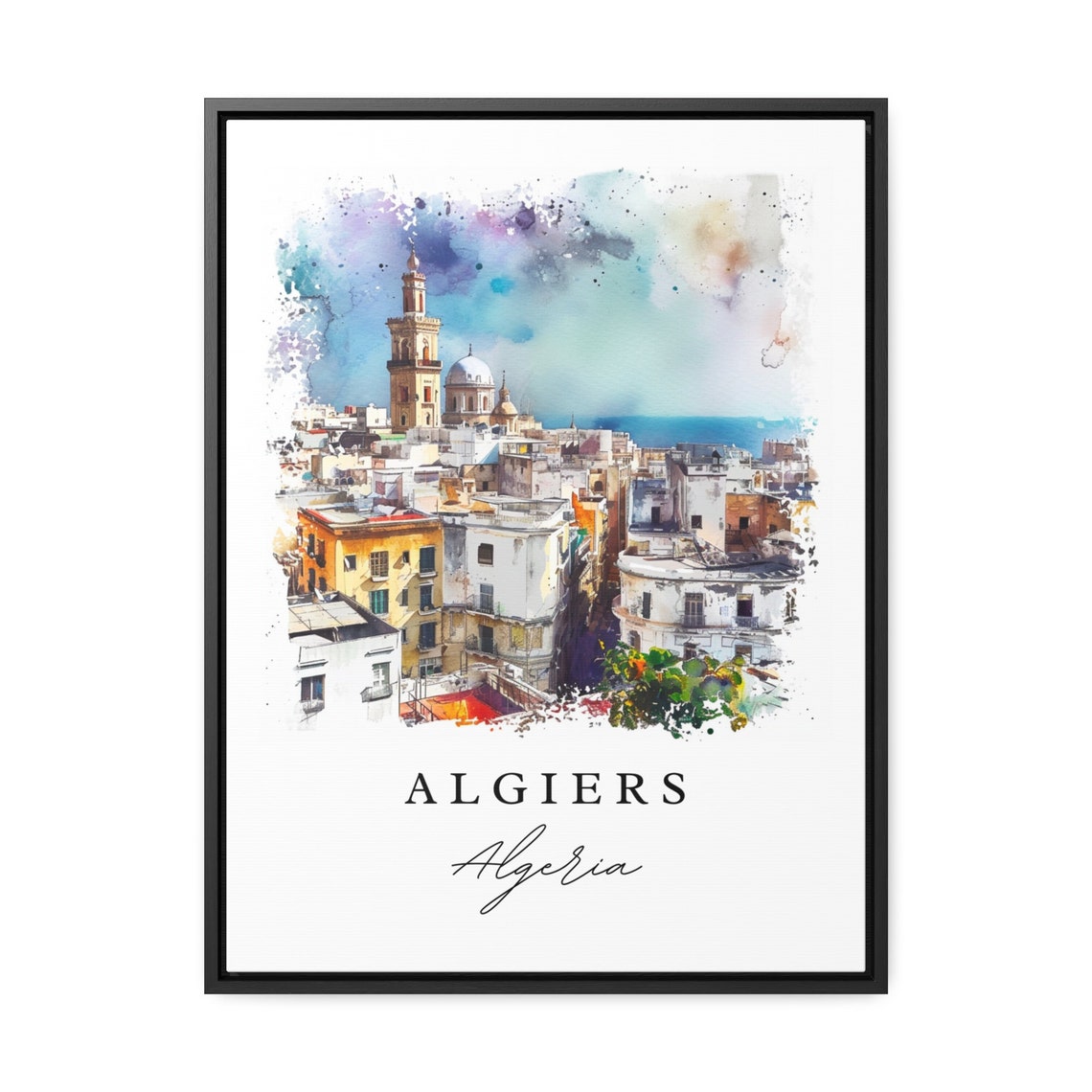 Algiers Algeria Custom Text Art Print - Image 3