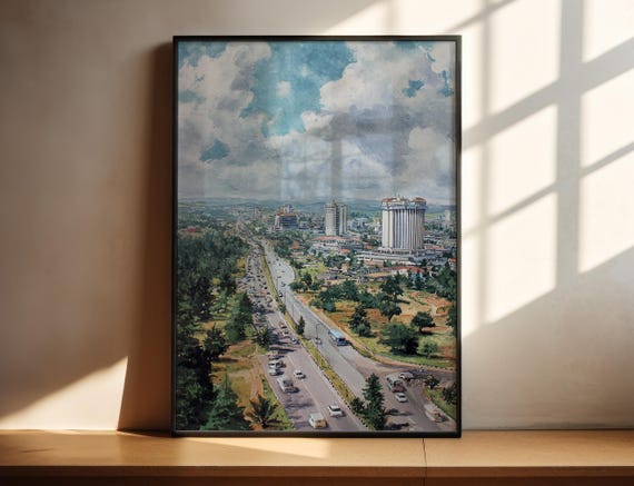 Abuja Nigeria Watercolor Art Travel Print Artwork Decor Wall